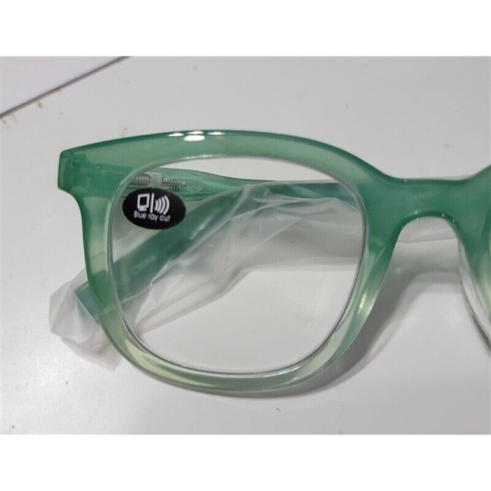 EyeKepper Sheer Green Nerd 1.5 Cat Eye Thick Reading Nerd Glasses 113250